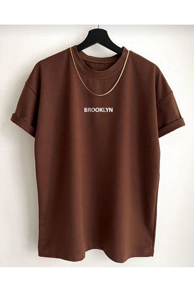 FAVORİST Μπλουζάκι Brooklyn Minimal Printed Cotton Unisex με κοντό μανίκι