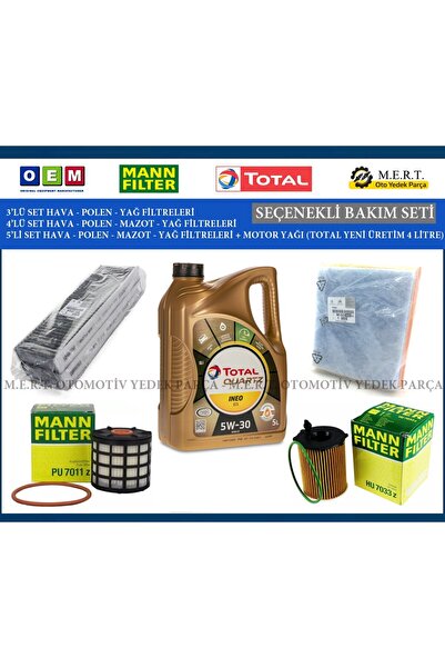 M.E.R.T. OTOMOTİV-YEDEK PARÇA Peugeot Rifter 1.6 Bluehdi Filtre Bakım Seti + ...