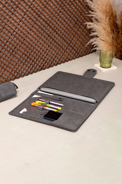 DK LEATHER Pentru Macbook Pro Air Laptop din piele Pu - 13, 13,3, 13,6, 14 inch M1 M2 M3 Husă organizatoare Servietă