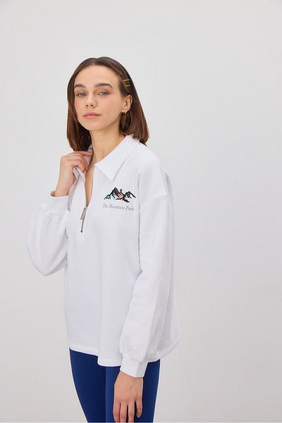 TUBİA Hanorac cu guler polo cu jumătate de fermoar pentru femei