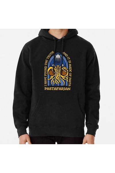 Hvit Stein Φούτερ με στάμπα Pastafarian
