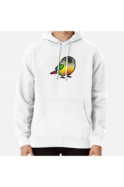 Hvit Stein Φούτερ με στάμπα Chubby Yellow-sided Green Cheek Conure