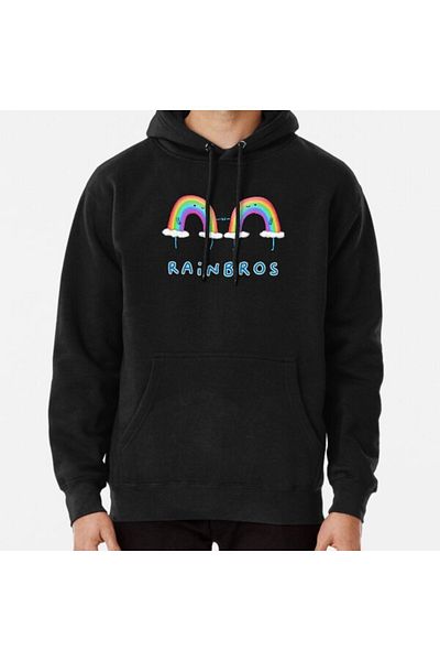 Hvit Stein Φούτερ με στάμπα Rainbros