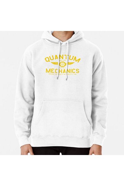 Hvit Stein Φούτερ με στάμπα QUANTUM MECHANICS