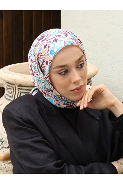 Modakaşmir Modern Flora Pattern Bamboo Scarf