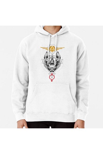 Hvit Stein Geometric Howler Color Printed Sweatshirt