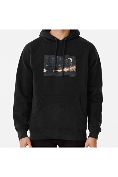 Hvit Stein ليلة مرصعة بالنجوم في الجبال... سويت شيرت مطبوع