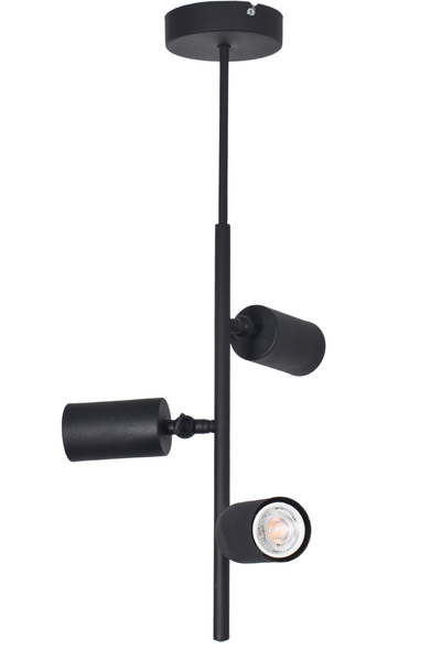 Modavize Madrid Modern Tasarım Spot Ayarlanabilir Salon Mutfak Cafe Oda Siyah Renk 3 lü Avize ( GÜN IŞIĞI )