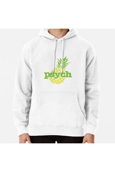 Hvit Stein Φούτερ με στάμπα Psych Pineapple