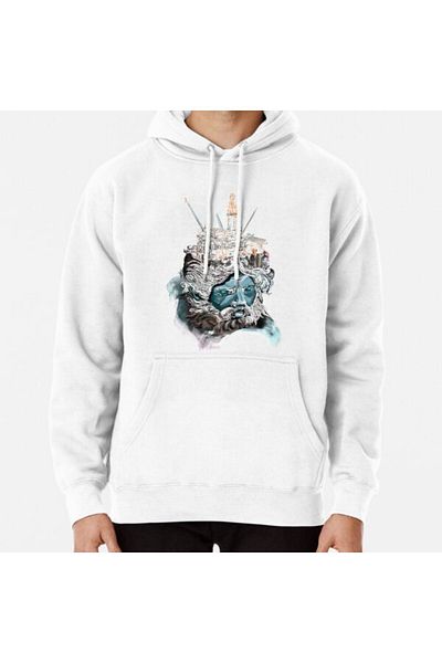Hvit Stein Φούτερ με στάμπα Poseidon's Crown