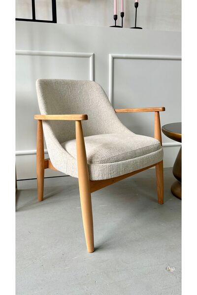 Hamdeko Tera Berjer Tekli Koltuk, Ahşap Berjer, Kumaş Değişimli