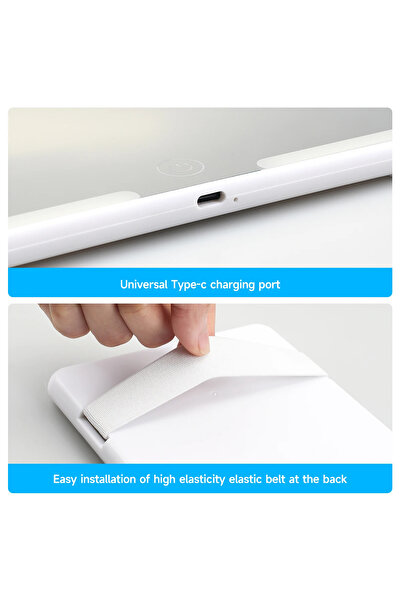 Choice Three-Mode HD LED Car Makeup Mirror with Sun Visor Plate | Dimmable Touchscreen Auto Vanity Mirro...