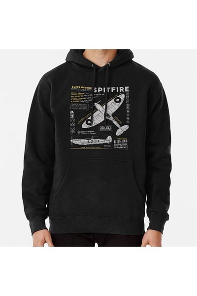 Hvit Stein Суитшърт с щампа Supermarine Spitfire