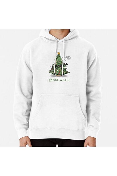 Hvit Stein Φούτερ με στάμπα Spruce Willis