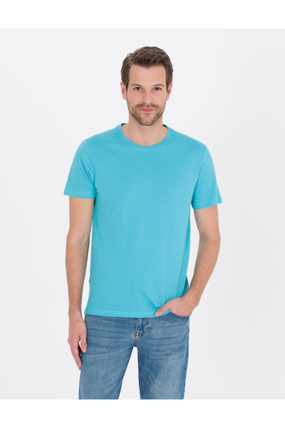 Pierre Cardin Μπλε Μπλουζάκι Slim Fit με λαιμόκοψη Crew Neck Basic 50267073-V...