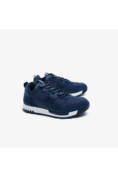 Lacoste Urban Breaker Lo 03201Cma Men's Leather Navy Blue - White Sneaker