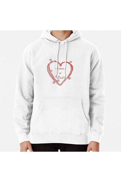 Hvit Stein Simon και Baz από το 'Carry On' της Rainbow Rowell Printed Sweatshirt