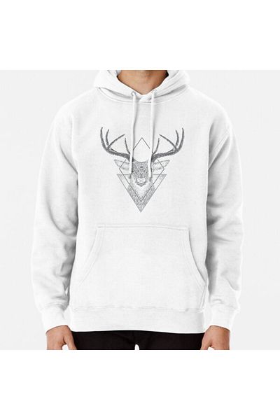Hvit Stein Φούτερ με στάμπα Dark Deer