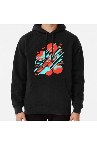 Hvit Stein Φούτερ Monado Abstract Printed