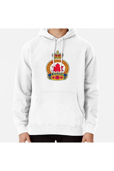 Hvit Stein Φούτερ με στάμπα THE ROYAL CANADIAN LEGION