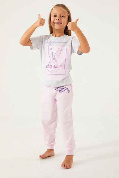 ROLY POLY Looney Tunes 1565 - Grey Girl's Short Sleeve Pajama Set