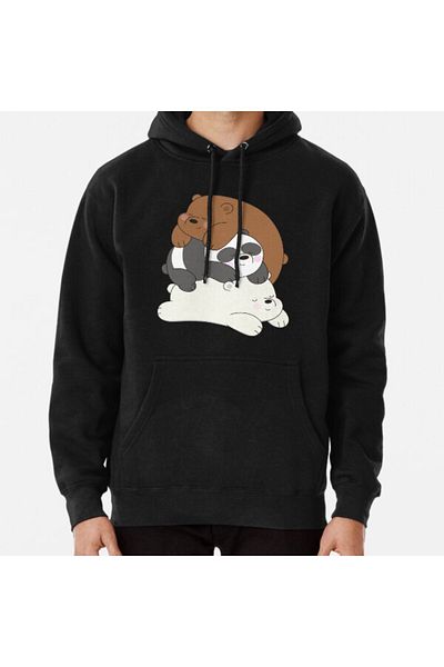 Hvit Stein Φούτερ με στάμπα We Bare Bears