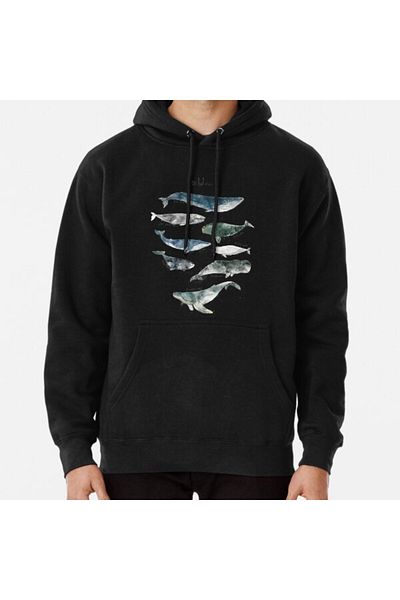 Hvit Stein Φούτερ με στάμπα Whales