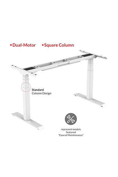 Mahmayi Flexispot Standing Desk Dual Motor 3 Stages Electric Stand Up Desk 140cmx80cm - Apple Cherry