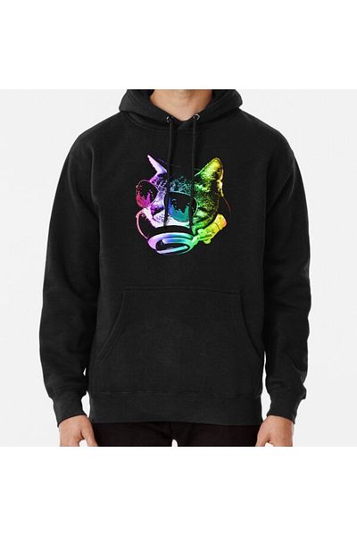 Hvit Stein Суитшърт с принт на Rainbow Music Cat