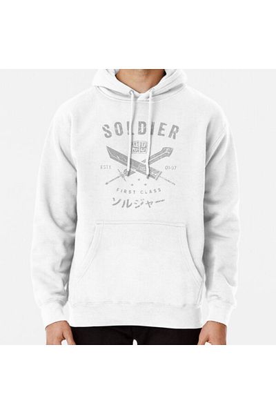 Hvit Stein Φούτερ με στάμπα SOLDIER REMAKE