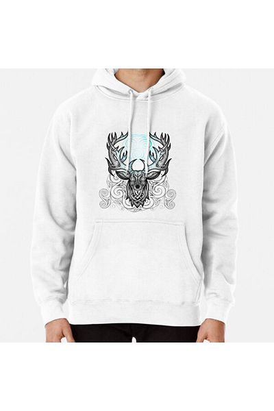 Hvit Stein Φούτερ με στάμπα Legend of the White Stag