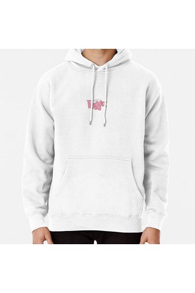 Hvit Stein Hanorac imprimat cu logo Pink Brat