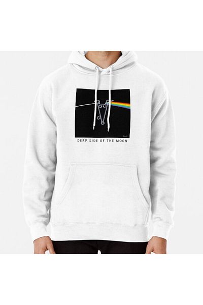 Hvit Stein Φούτερ με στάμπα Derp Side of the Moon
