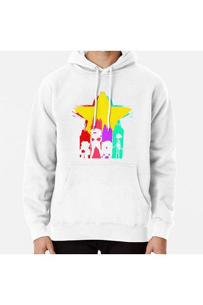Hvit Stein Steven Star Printed Sweatshirt