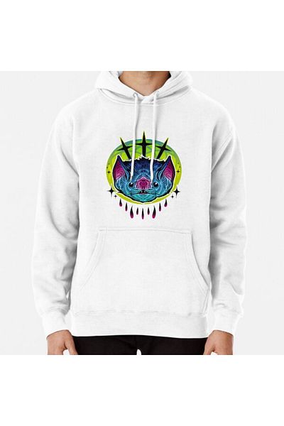 Hvit Stein Hanorac cu imprimeu neon Bat