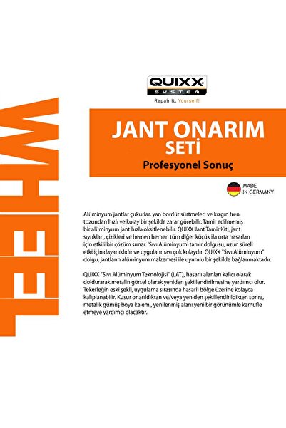QUIXX Jant Onarım Seti Siyah