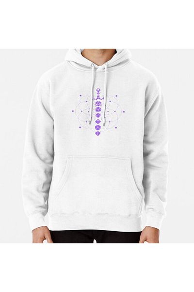 Hvit Stein Purple Magical Dice Sword Tabletop Rpg Gaming Printed Sweatshirt