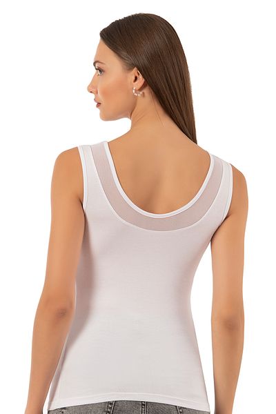 ÖZKAN underwear حذاء رياضي نسائي من Özkan 22848 مصنوع من القطن بحزام سميك ورقبة على شكل حرف V وتفاصيل من التول