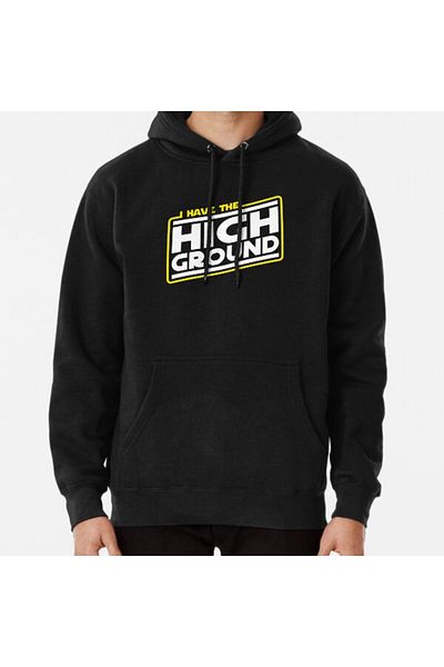 Hvit Stein Суитшърт с щампа „I Have the High Ground“