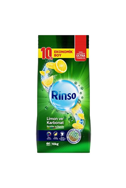 Rinso Toz Çamaşır Deterjanı Renkliler Ve Beyazlar Için Limon Ve Karbonat 10 Kg X1