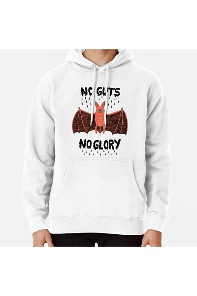 Hvit Stein Hanorac imprimat No Guts No Glory
