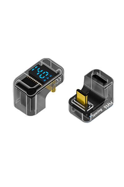 LivX U Şekil Type C To Type C 140W 40Gbps Çevirici OTG Dijital Göstergeli OTGUC