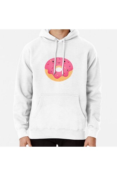 Hvit Stein Φούτερ με στάμπα Happy Donut