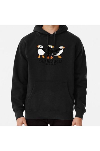 Hvit Stein Суитшърт с щампа Puffins Seward, AK