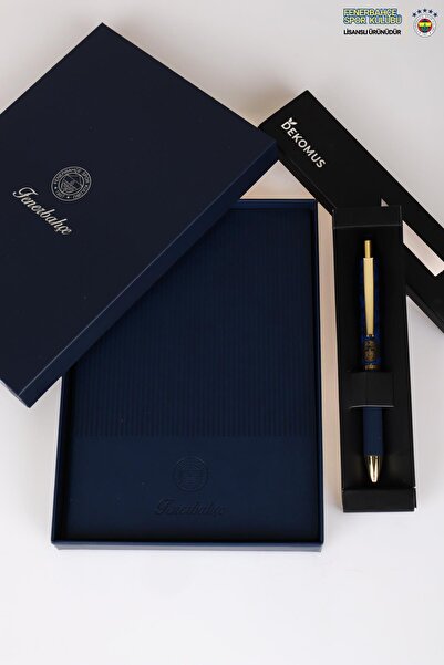 Fenerbahçe DEKOMUS İLE LİSANSLI FENERBAHÇE ÖZEL KUTULU DERİ AJANDA VE ÖZEL KUTULU HYBRID TÜKENMEZ KALEM SETİ