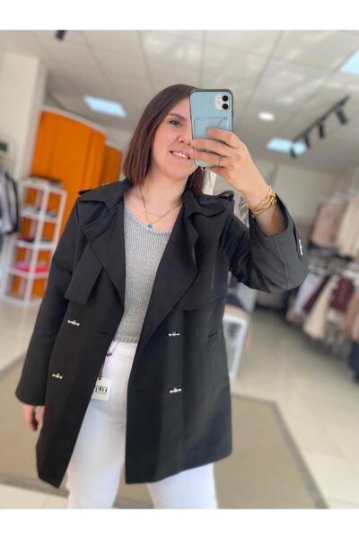 MODA SİYAH Trençkot ceket