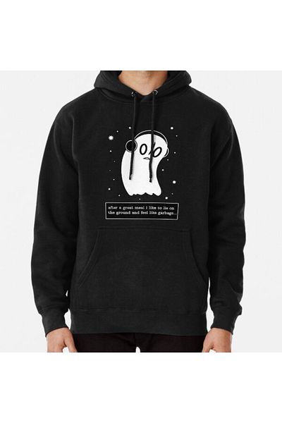 Hvit Stein Undertale: Суитшърт с щампа Napstablook Way