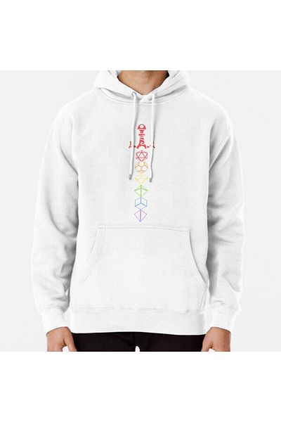 Hvit Stein Rainbow Dice Sword Tabletop Rpg Gaming Printed Sweatshirt