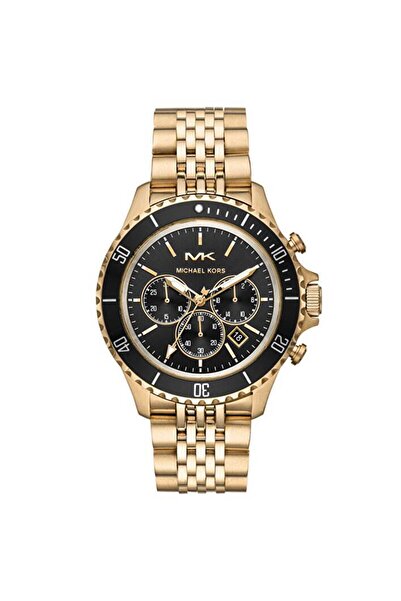 Michael Kors Mk8726 Quartz Çelik 44 Mm Gold Siyah Kadran Erkek Kol Saati