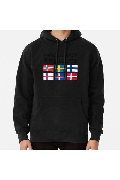 Hvit Stein Суитшърт с щампа Scandinavia Explorer